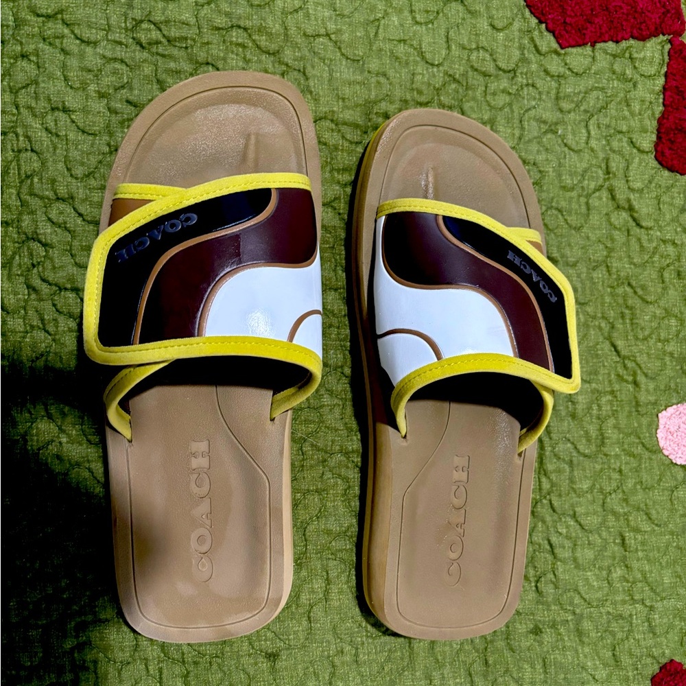 Coach Multicolor Slide Sandals